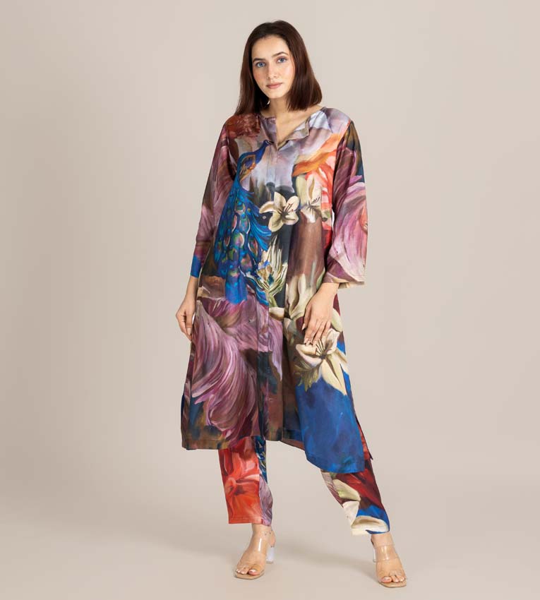 Feathered Grace Crane Set Blue