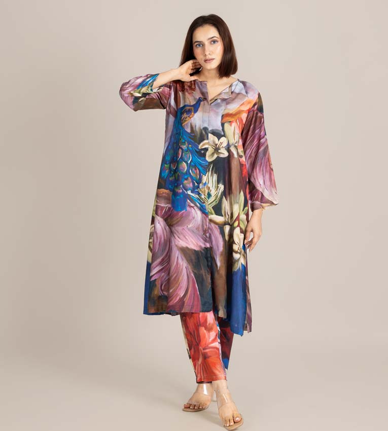 Feathered Grace Crane Set Blue
