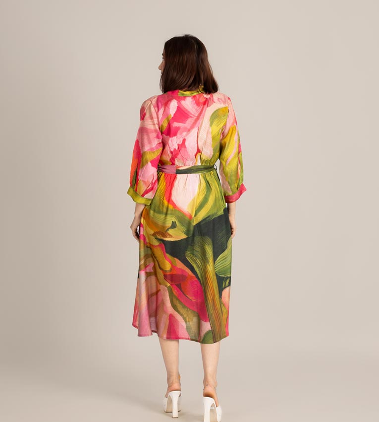 Palm Line Crest Dress