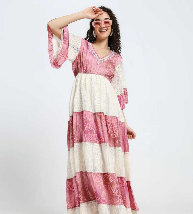 Embroidery Hand Work Bell Sleeves