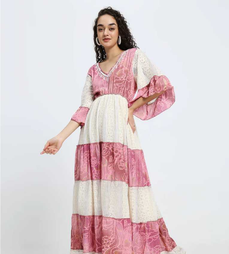 Embroidery Hand Work Bell Sleeves