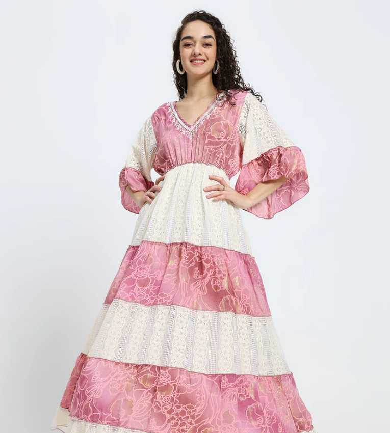 Embroidery Hand Work Bell Sleeves