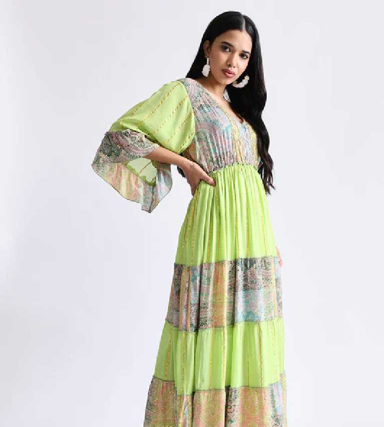 Bell Sleeves Lime Blossom