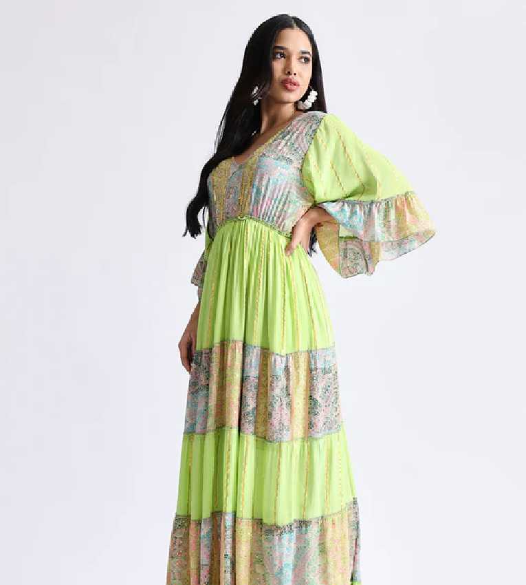 Bell Sleeves Lime Blossom