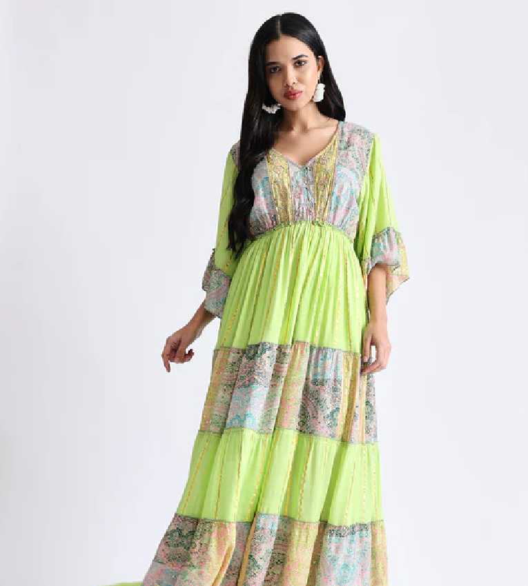 Bell Sleeves Lime Blossom