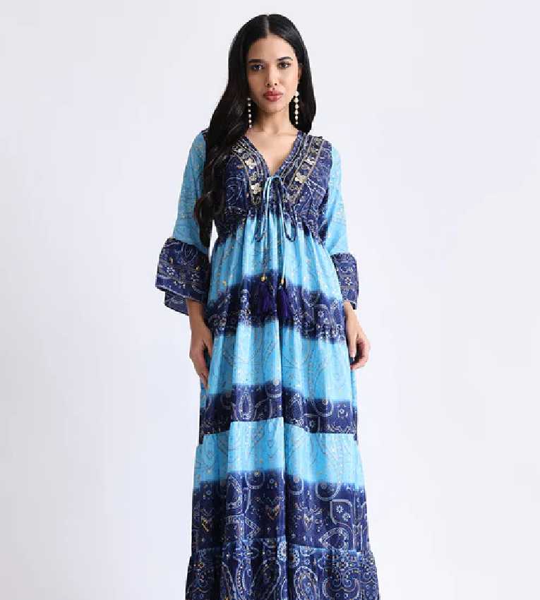 Embroidery Hand Work Bell Sleeves