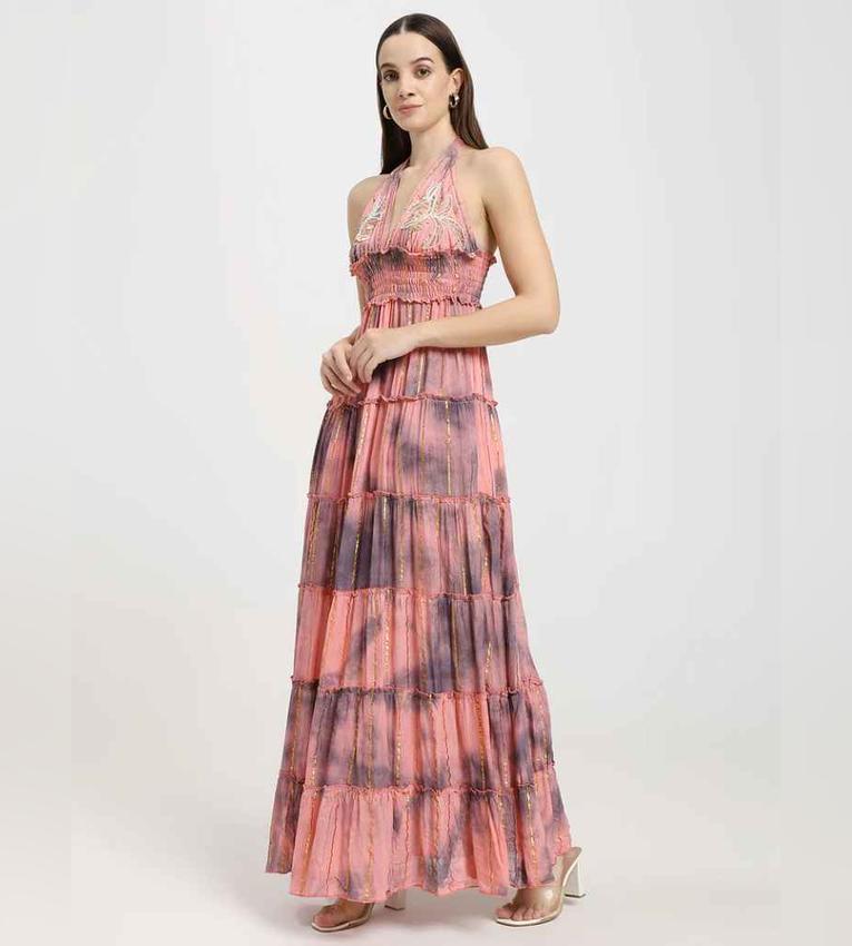 Halter Neck Multi Panel Embroidery