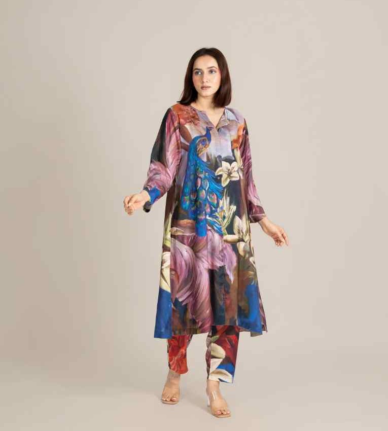 Feathered Grace Crane Set Blue